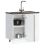 Mueble bajo de cocina porto roble marrón madera reconstituida by , Kitchen cabinets - Ref: Foro24-854305, Price: 81,45 €, Dis...