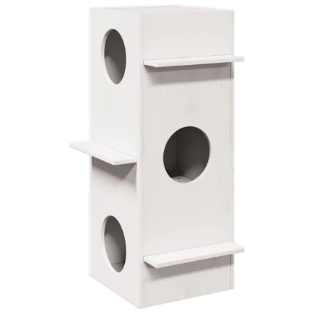 Casa para gatos madera maciza pino blanca 43x43x90 cm von , Katzenmöbel - Ref: Foro24-859299, Preis: 100,27 €, Rabatt: %