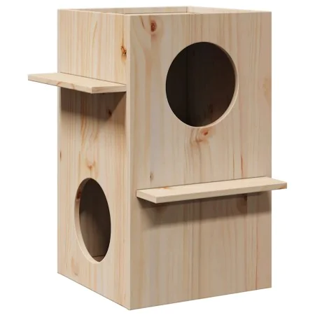 Casa para gatos madera maciza pino 43x43x60 cm von , Katzenmöbel - Ref: Foro24-859301, Preis: 60,60 €, Rabatt: %