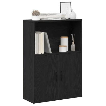 Librería de madera contrachapada roble negro 60x24x85 cm by , Bookcases and shelves - Ref: Foro24-860410, Price: 61,18 €, Dis...