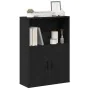 Librería de madera contrachapada roble negro 60x24x85 cm by , Bookcases and shelves - Ref: Foro24-860410, Price: 61,18 €, Dis...
