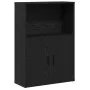 Librería de madera contrachapada roble negro 60x24x85 cm by , Bookcases and shelves - Ref: Foro24-860410, Price: 61,18 €, Dis...