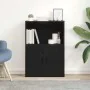 Librería de madera contrachapada roble negro 60x24x85 cm by , Bookcases and shelves - Ref: Foro24-860410, Price: 61,18 €, Dis...
