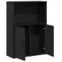 Librería de madera contrachapada roble negro 60x24x85 cm by , Bookcases and shelves - Ref: Foro24-860410, Price: 61,18 €, Dis...