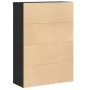 Librería de madera contrachapada roble negro 60x24x85 cm by , Bookcases and shelves - Ref: Foro24-860410, Price: 61,18 €, Dis...