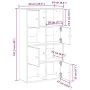 Estantería de madera de ingeniería gris hormigón 60x24x101,5 cm by , Bookcases and shelves - Ref: Foro24-860394, Price: 73,91...