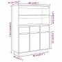 Aparador alto de madera maciza de pino 89x34x116,5 cm de , Aparadores - Ref: Foro24-861111, Precio: 167,33 €, Descuento: %