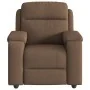 Sillón reclinable con masaje de tela marrón de , Sillones - Ref: Foro24-4015694, Precio: 200,56 €, Descuento: %