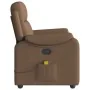 Sillón reclinable con masaje de tela marrón de , Sillones - Ref: Foro24-4015694, Precio: 200,56 €, Descuento: %