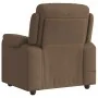 Sillón reclinable con masaje de tela marrón de , Sillones - Ref: Foro24-4015694, Precio: 200,56 €, Descuento: %