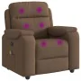 Sillón reclinable con masaje de tela marrón de , Sillones - Ref: Foro24-4015694, Precio: 200,56 €, Descuento: %