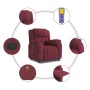 Sillón de masaje reclinable de tela color vino tinto von , Sessel - Ref: Foro24-4015713, Preis: 258,53 €, Rabatt: %