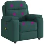Sillón de masaje reclinable de tela verde oscuro by , Armchairs - Ref: Foro24-4015696, Price: 200,75 €, Discount: %