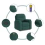 Sillón de masaje reclinable de tela verde oscuro by , Armchairs - Ref: Foro24-4015696, Price: 200,75 €, Discount: %