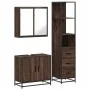 Set de muebles baño 3 pzas madera contrachapada roble marrón by , Bathroom furniture - Ref: Foro24-3301129, Price: 225,82 €, ...