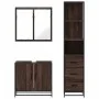 Set de muebles baño 3 pzas madera contrachapada roble marrón by , Bathroom furniture - Ref: Foro24-3301129, Price: 225,82 €, ...