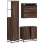 Set de muebles baño 3 pzas madera contrachapada roble marrón by , Bathroom furniture - Ref: Foro24-3301129, Price: 225,82 €, ...