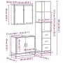 Set de muebles baño 3 pzas madera contrachapada roble marrón by , Bathroom furniture - Ref: Foro24-3301129, Price: 225,82 €, ...