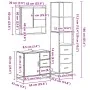 Set de muebles baño 3 pzas madera contrachapada roble marrón by , Bathroom furniture - Ref: Foro24-3301169, Price: 268,09 €, ...