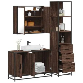 Set de muebles baño 3 pzas madera contrachapada roble marrón von , Badezimmermöbel - Ref: Foro24-3301134, Preis: 252,82 €, Ra...