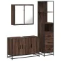 Set de muebles baño 3 pzas madera contrachapada roble marrón de , Muebles de baño - Ref: Foro24-3301134, Precio: 252,81 €, De...