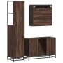 Set de muebles baño 3 pzas madera contrachapada roble marrón de , Muebles de baño - Ref: Foro24-3301134, Precio: 252,81 €, De...