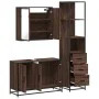 Set de muebles baño 3 pzas madera contrachapada roble marrón de , Muebles de baño - Ref: Foro24-3301134, Precio: 252,81 €, De...