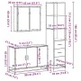 Set de muebles baño 3 pzas madera contrachapada roble marrón de , Muebles de baño - Ref: Foro24-3301134, Precio: 252,81 €, De...