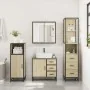 Set de muebles de baño 3 pzas madera contrachapada roble Sonoma de , Muebles de baño - Ref: Foro24-3301136, Precio: 272,92 €,...