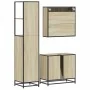 Set de muebles de baño 3 pzas madera contrachapada roble Sonoma de , Muebles de baño - Ref: Foro24-3301136, Precio: 272,92 €,...