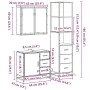 Set de muebles de baño 3 pzas madera contrachapada roble Sonoma de , Muebles de baño - Ref: Foro24-3301136, Precio: 272,92 €,...
