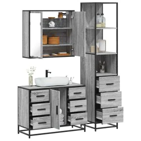 Set de muebles de baño 3 pzas madera contrachapada gris sonoma von , Badezimmermöbel - Ref: Foro24-3301143, Preis: 311,15 €, ...