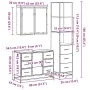 Set de muebles de baño 3 pzas madera contrachapada gris sonoma von , Badezimmermöbel - Ref: Foro24-3301143, Preis: 311,39 €, ...