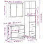 Set de muebles de baño 3 pzas madera contrachapada gris sonoma von , Badezimmermöbel - Ref: Foro24-3301148, Preis: 261,55 €, ...