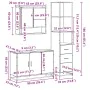 Juego de muebles de baño 3 pzas madera contrachapada negro von , Badezimmermöbel - Ref: Foro24-3301160, Preis: 271,33 €, Raba...