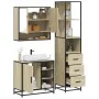 Set de muebles de baño 3 pzas madera contrachapada roble Sonoma de , Muebles de baño - Ref: Foro24-3301176, Precio: 254,92 €,...