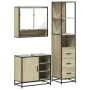 Set de muebles de baño 3 pzas madera contrachapada roble Sonoma de , Muebles de baño - Ref: Foro24-3301176, Precio: 254,92 €,...