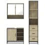 Set de muebles de baño 3 pzas madera contrachapada roble Sonoma de , Muebles de baño - Ref: Foro24-3301176, Precio: 254,92 €,...