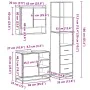 Set de muebles de baño 3 pzas madera contrachapada roble Sonoma de , Muebles de baño - Ref: Foro24-3301176, Precio: 254,92 €,...
