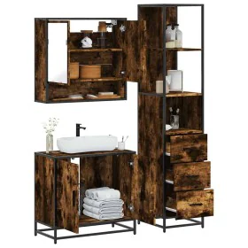 Set de muebles baño 3 pzas madera contrachapada roble ahumado von , Badezimmermöbel - Ref: Foro24-3301157, Preis: 209,89 €, R...