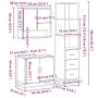 Set de muebles baño 3 pzas madera contrachapada roble ahumado von , Badezimmermöbel - Ref: Foro24-3301157, Preis: 209,89 €, R...