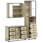 Set de muebles de baño 3 pzas madera contrachapada roble Sonoma de , Muebles de baño - Ref: Foro24-3301141, Precio: 300,46 €,...