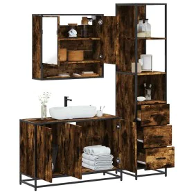 Set de muebles baño 3 pzas madera contrachapada roble ahumado von , Badezimmermöbel - Ref: Foro24-3301162, Preis: 238,95 €, R...
