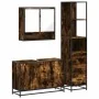 Set de muebles baño 3 pzas madera contrachapada roble ahumado de , Muebles de baño - Ref: Foro24-3301162, Precio: 238,45 €, D...