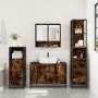 Set de muebles baño 3 pzas madera contrachapada roble ahumado de , Muebles de baño - Ref: Foro24-3301162, Precio: 238,45 €, D...