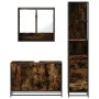 Set de muebles baño 3 pzas madera contrachapada roble ahumado de , Muebles de baño - Ref: Foro24-3301162, Precio: 238,45 €, D...