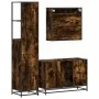 Set de muebles baño 3 pzas madera contrachapada roble ahumado de , Muebles de baño - Ref: Foro24-3301162, Precio: 238,45 €, D...