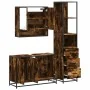 Set de muebles baño 3 pzas madera contrachapada roble ahumado de , Muebles de baño - Ref: Foro24-3301162, Precio: 238,45 €, D...