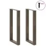 Patas de mesa centro forma U 2uds acero natural 50x(90-91) cm by , Table legs - Ref: Foro24-4013223, Price: 92,63 €, Discount: %