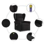 Sillón reclinable de masaje de tela negro by , Armchairs - Ref: Foro24-4015668, Price: 211,90 €, Discount: %